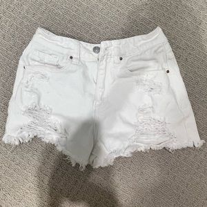 PacSun white jean shorts
